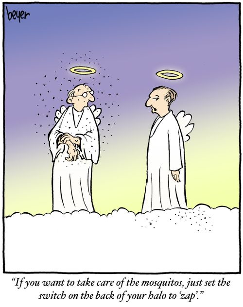 "If you want to take care of the mosquitos, just set the switch on the back of your halo to 'zap'."