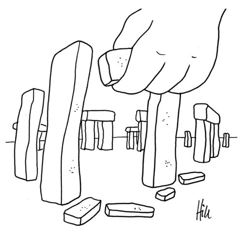 God Setting Up Stonehenge 