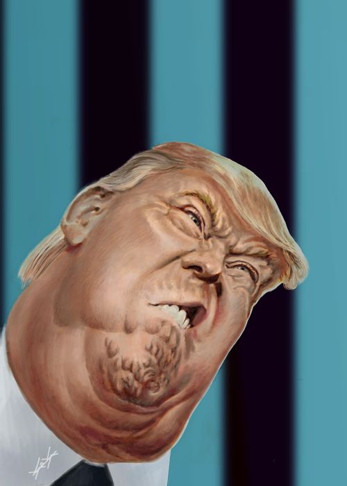 Donald John Trump caricature 