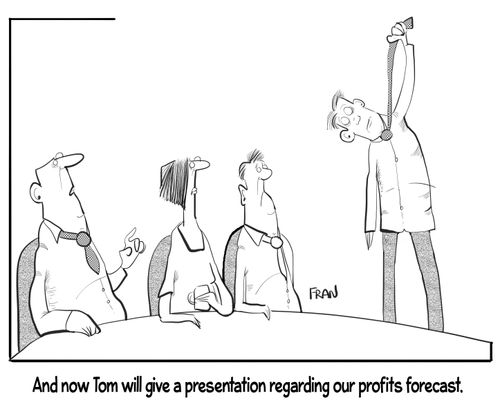 And now Tom will give a presentation regarding our profits forecast
