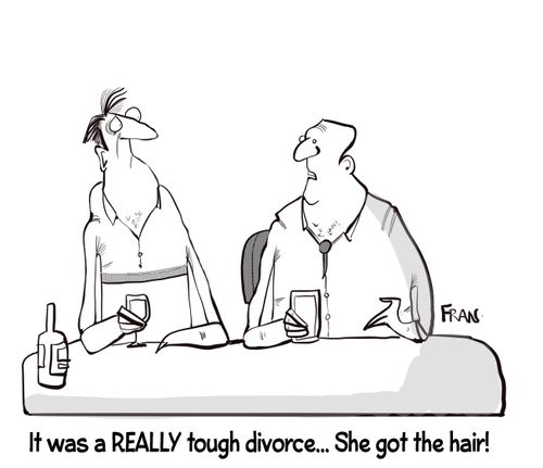 "It was a really tough divorce, she got to hair."