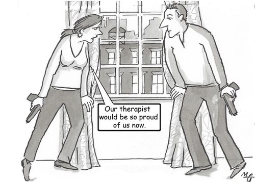 "Our therapist couple be so proud of us now."