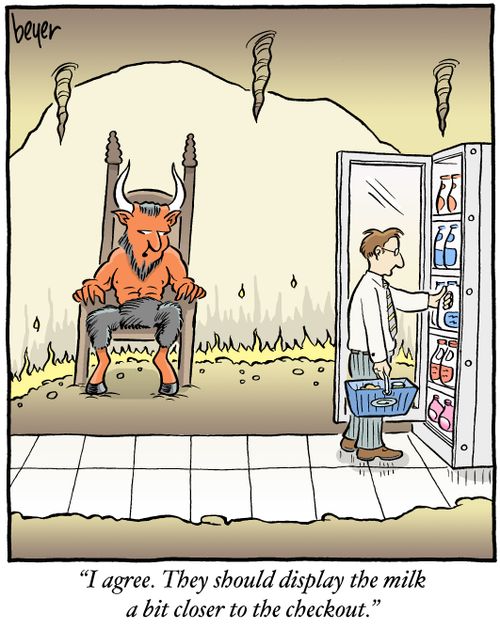 "I agree. They should display the milk a bit closer to the checkout."