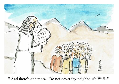 "And there's one more - Do not covet they neighbour's Wifi."