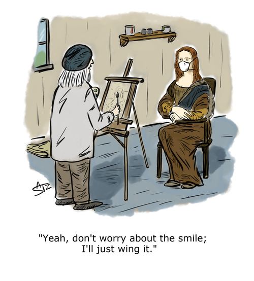 "Yeah, don't worry about the smile; I'll just wing it."