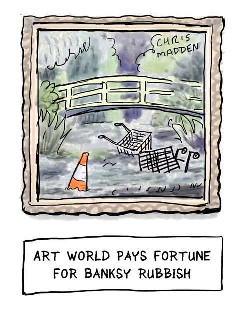 Art world pays fortune for Banksy rubbish