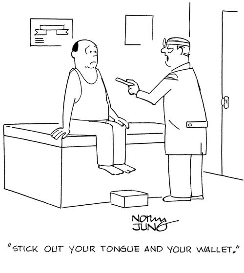 "Stick out your tongue and your wallet."