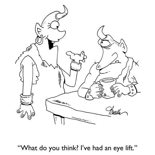 "What do you think? I've had an eye lift."