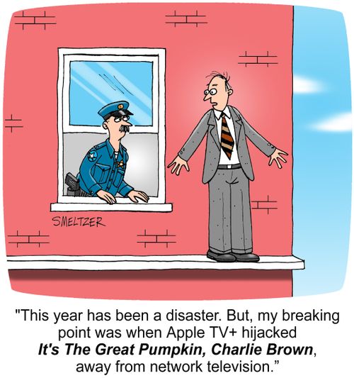 "This year has been a disaster. But, my breaking point was when Apple TV+ hijacked 'It's The Great Pumpkin, Charlie Brown,' away from network television."