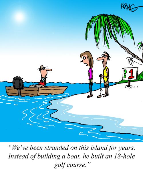 "We've been stranded on this island for years."