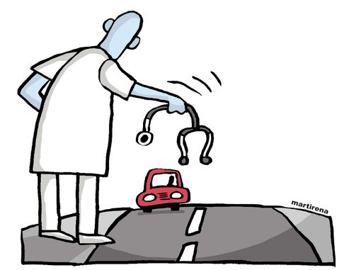 Doctors hitchhiking