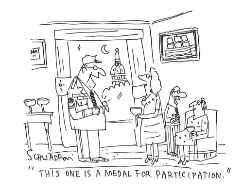 "This one is a medal for participation."