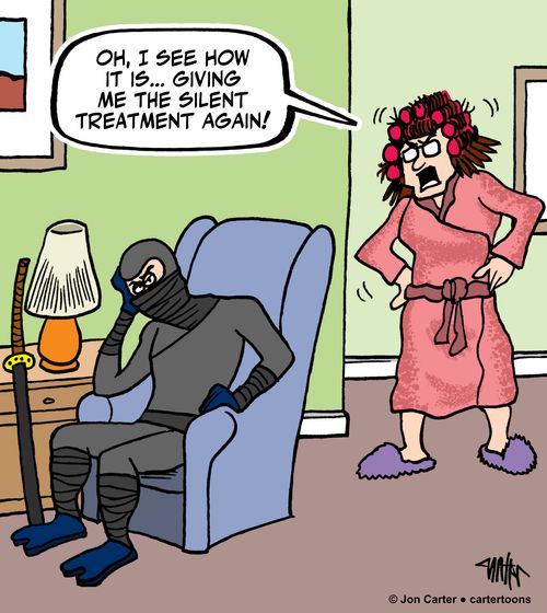 "Oh, I see how it is... giving me the silent treatment again!"