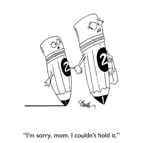 "I'm sorry, mom. I couldn't hold it."