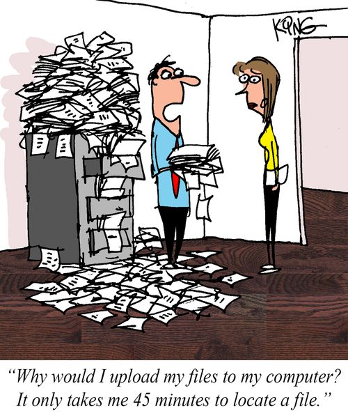 "Why would I upload my files to a computer?"