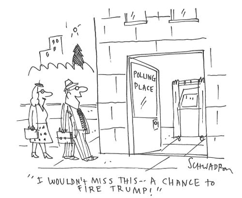 "I wouldn't miss this - a chance to fire Donald Trump."