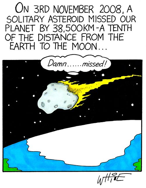 On 3rd November 2008, a solitary asteroid missed our planet.