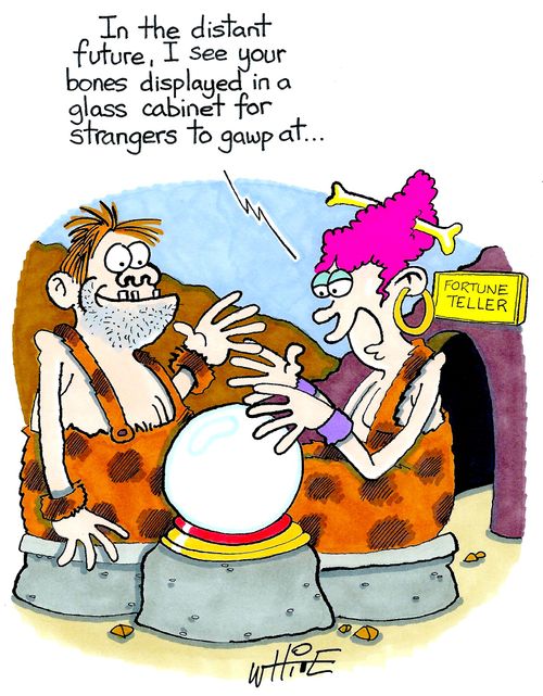 Stone age fortune teller...