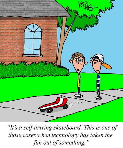 "It's a self-driving skateboard."