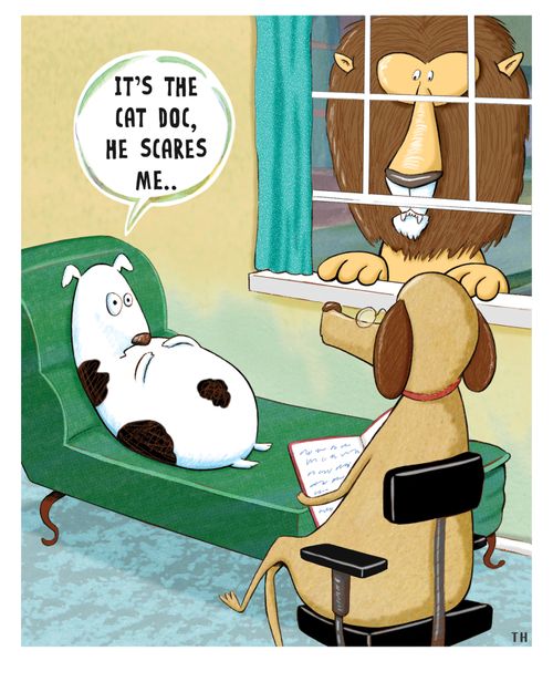 "It's the cat doc, he scares me."