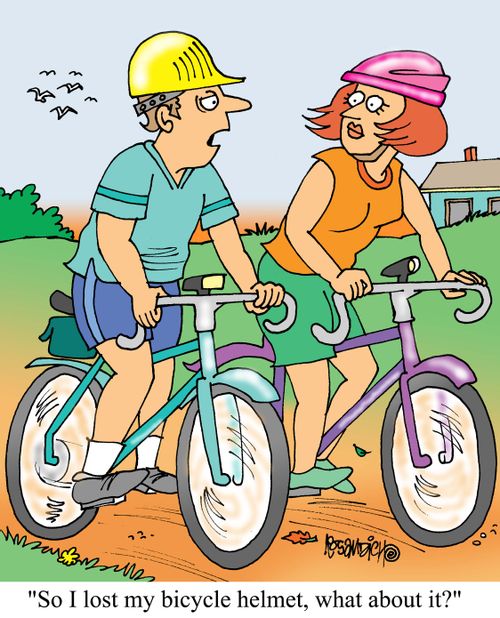 "So I lost my bicycle helmet, what about it?"