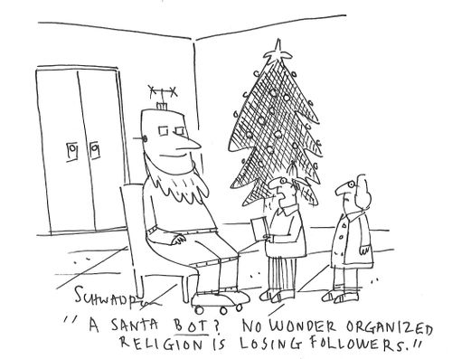 "A Santa bot? No wonder organized religion is losing followers