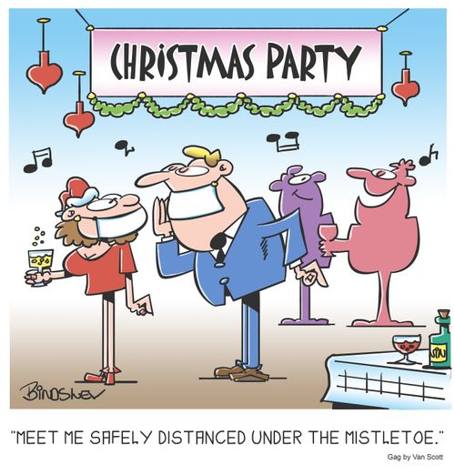 Meet me safely distanced under the mistletoe.