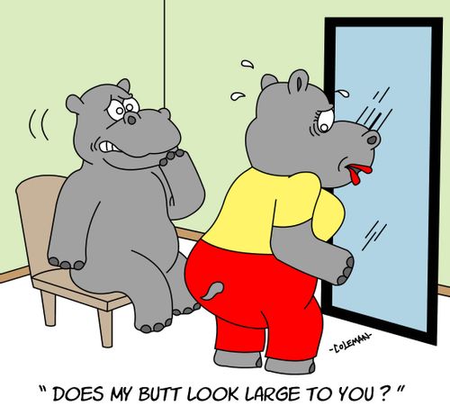 Hippo Woman Asks Her Husband If Her Butt Looks Large to Him