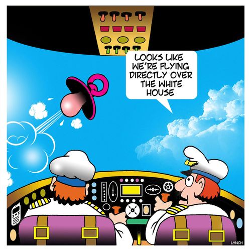 "Looks like we're flying directly over the White House."