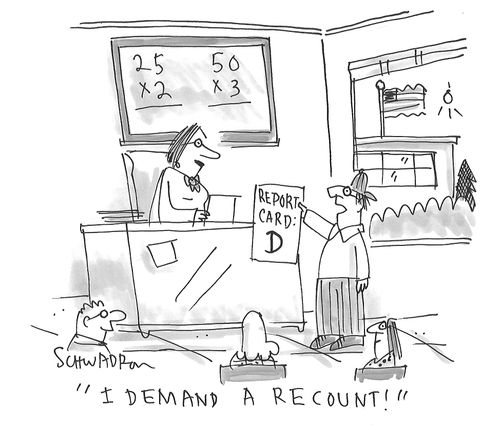 Student wants report card "recount"