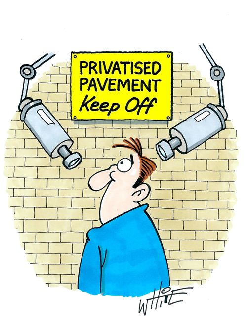 Privatised pavement...