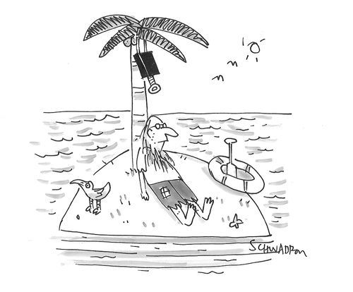 Desert island has surveillance camera