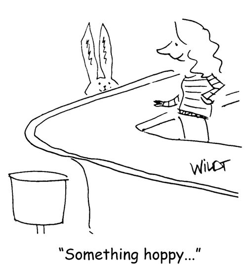 Bunny at bar asks for something hoppy.