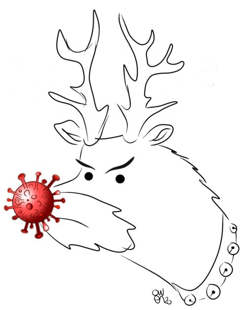 Covid19 Rudolf the Red nose reindeer