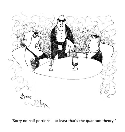 "Sorry no half portions - at least that's the quantum theory."