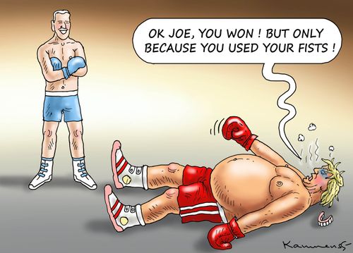 "Ok, Joe! But only because you used your fists!"