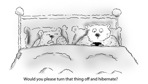 "Would you please turn that off and hibernate."