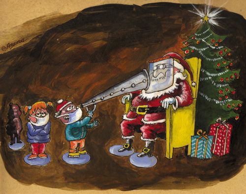 santa claus megaphone.