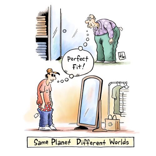 same planet different worlds