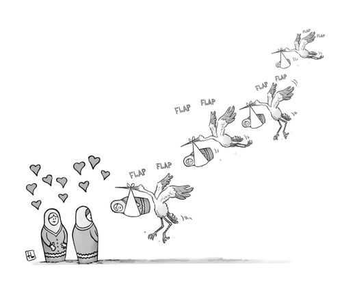 Storks and russian dolls