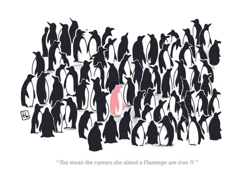 "You mean the rumours she dated a Flamingo are true?"