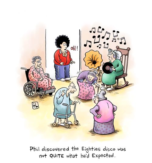 Phil discovered the eighties disco was not quite what he'd expected