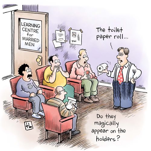 The Toilet paper roll...do they magically appear on the holders?