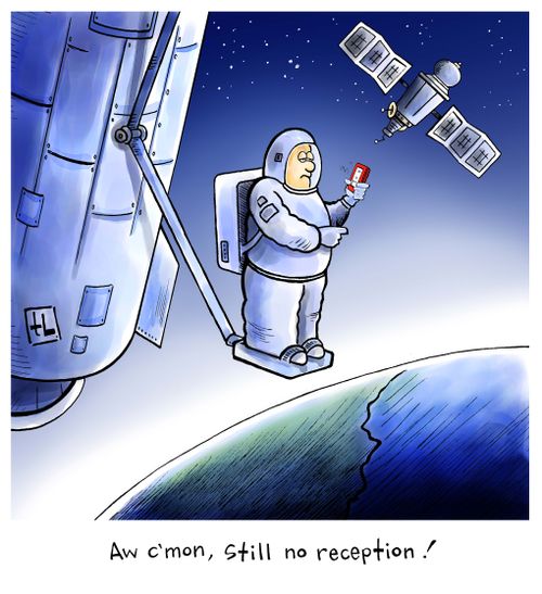 Aw c'mon, still no reception!