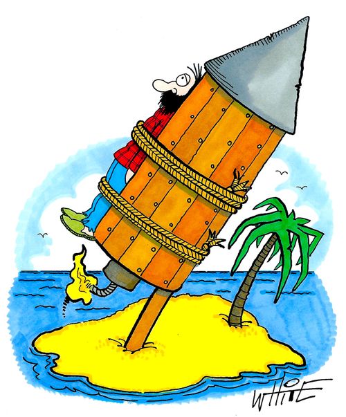 Desert island rocket...