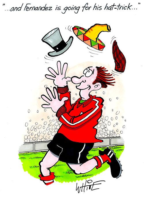 and Fernandez is going for his hat-trick...
