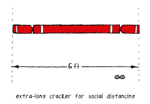 extra-long cracker for social distancing