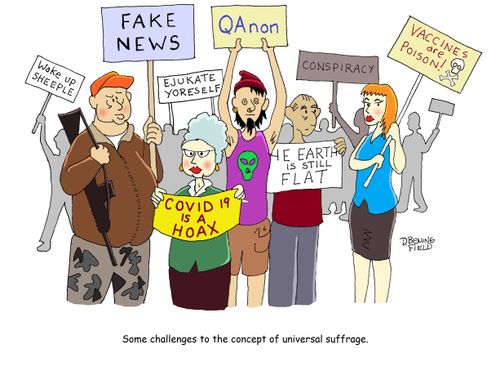 Some challenges to the concept of universal suffrage.
