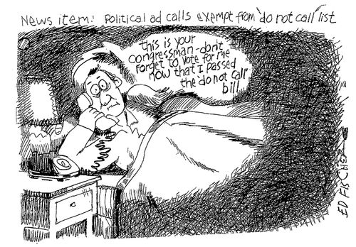 News Items: political ad calls exempt from 'do not call' list