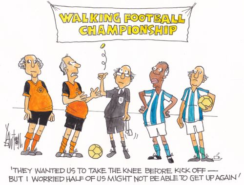 'They wanted us to take the knee before kick off, but I was worried half of us might not be able to get up again'